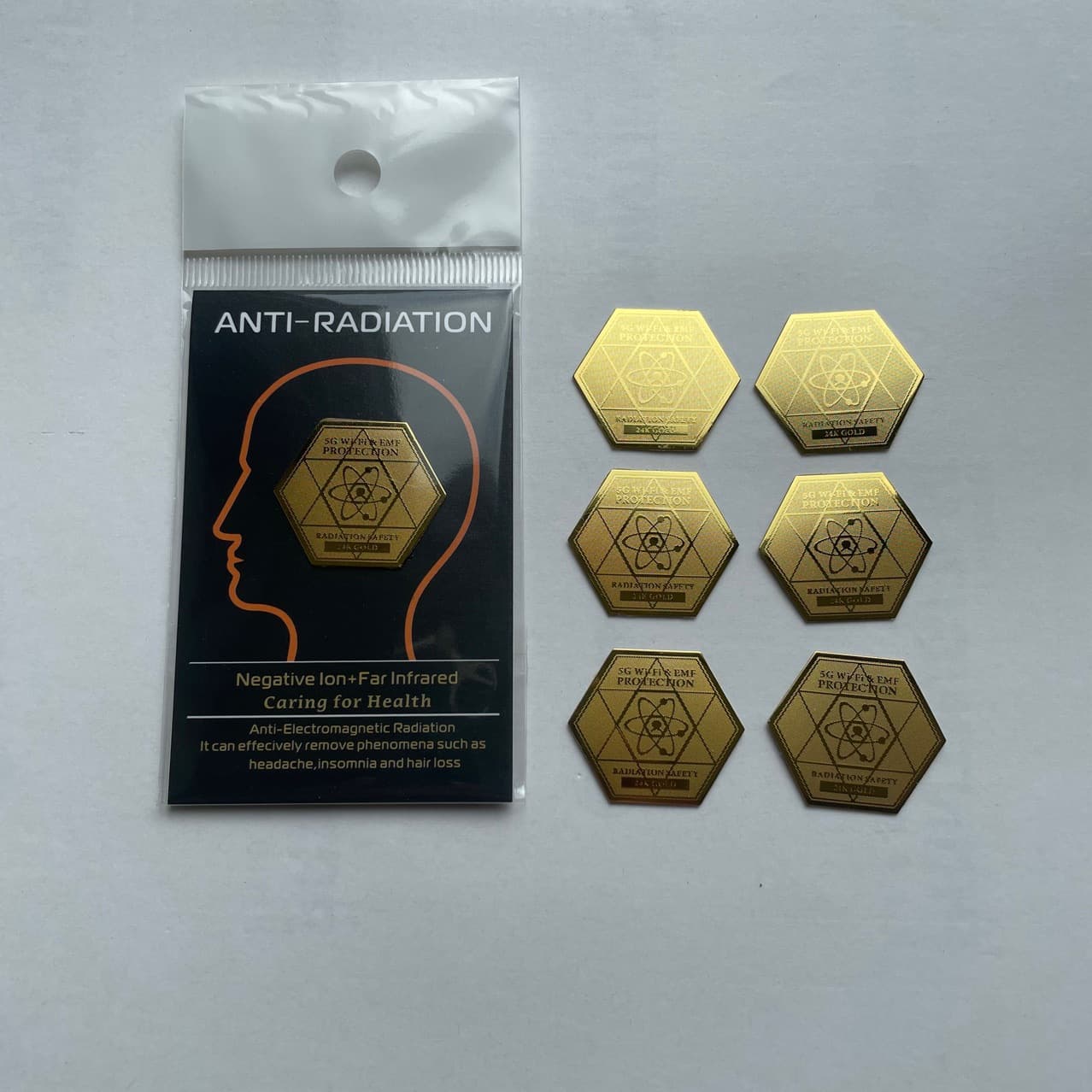 5G EMF Protection Anti-Radiation Hexagonal Energy Phone Sticker (1-Pack)