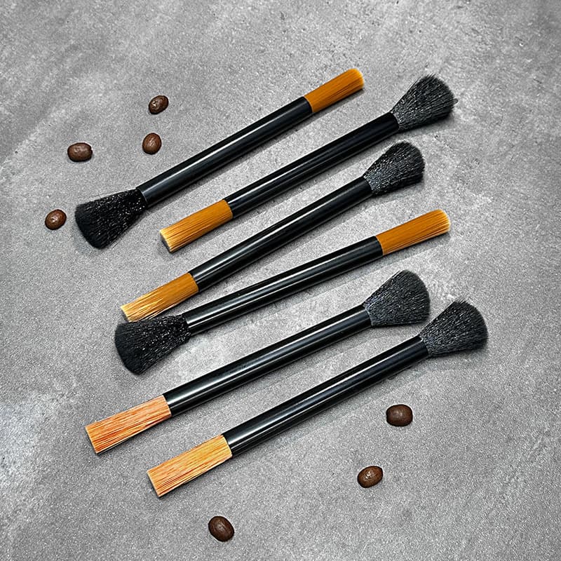 Coffee Machine Coffee Powder Cleaning Brush Grinder Residue Brush Bar Cleaning Brush Nylon Double-Head Soft Bristle Brush