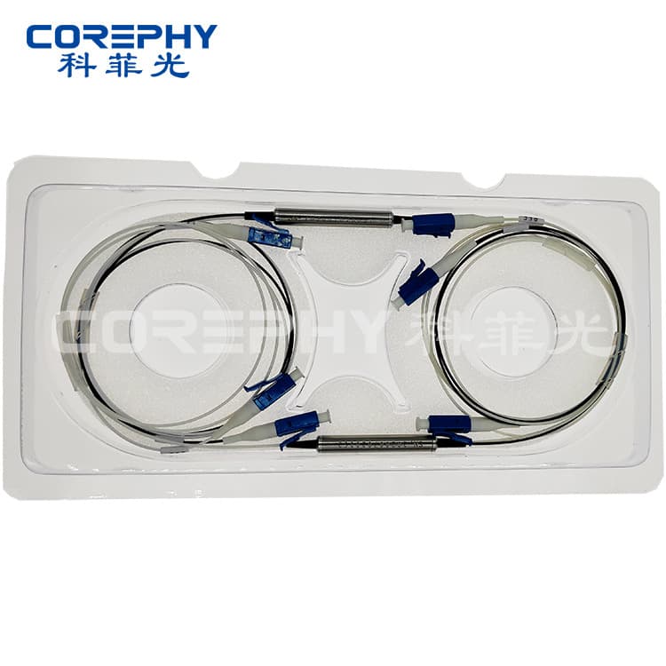 OTDR Test 1625nm WDM 1600-1650nm 1x2 FWDM Wavelength Division Multiplexer