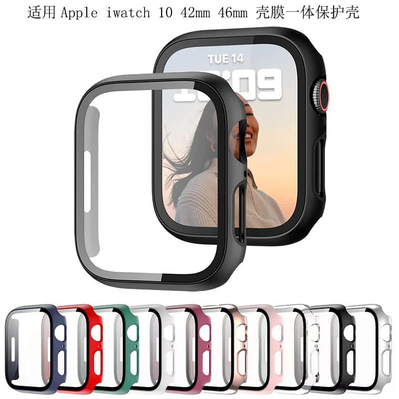 Compatible with Apple Watch 10 Case 42mm 46mm PC Shell and Film Integrated Watch Case