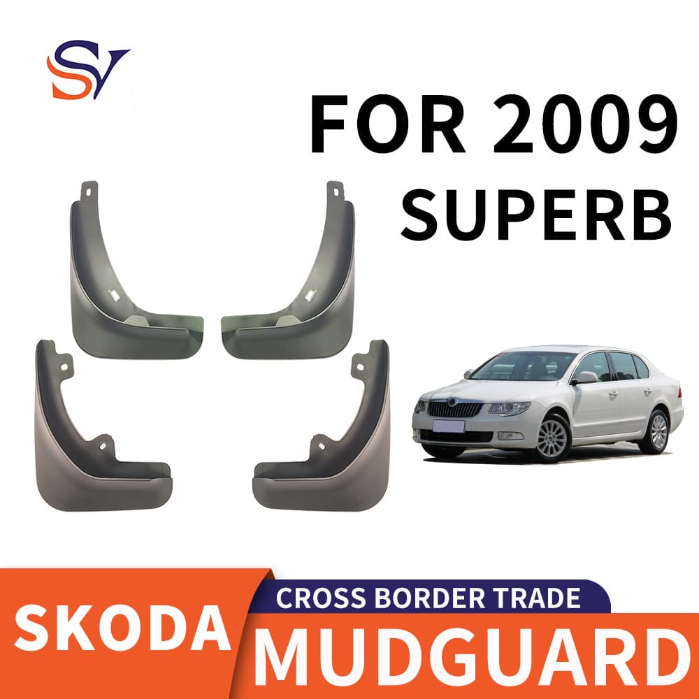 For 2009 Skoda Superb Tire PP Material Front and Rear Soft Rubber Mud Flaps