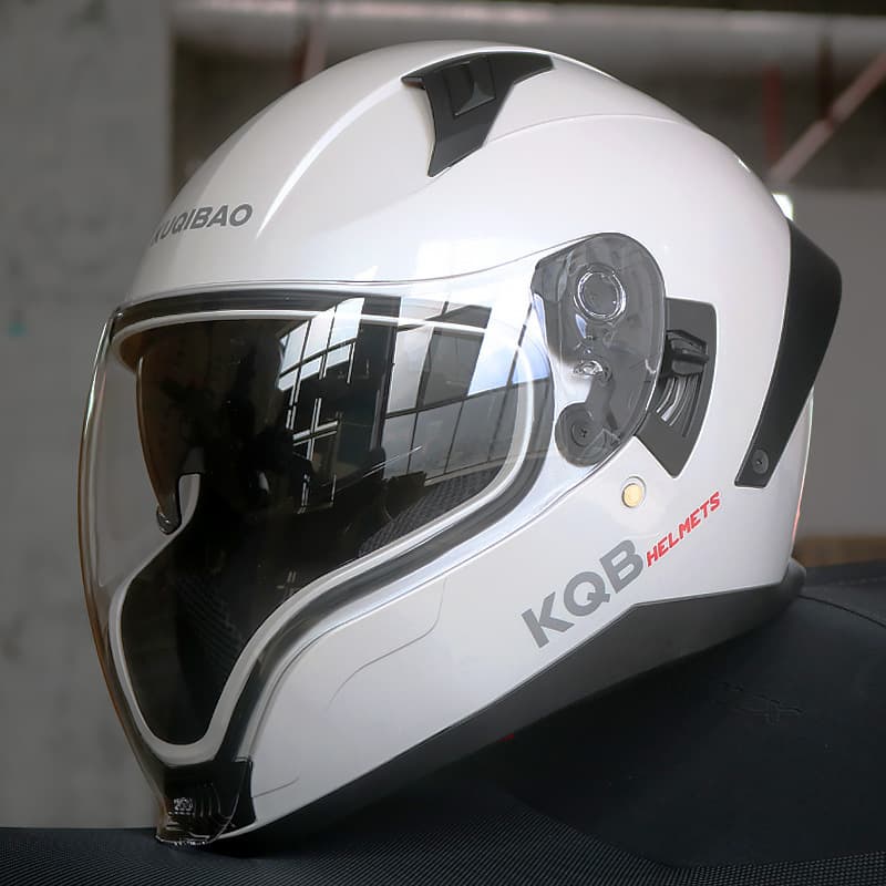 Coolqibao dual-lens motorcycle helmet, full-face helmet, large lens, drinkable, 3C certified lightweight four-season ghost helmet