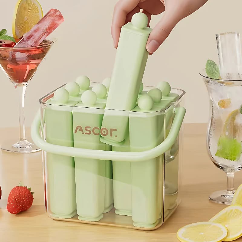 Freezer Ice Cube Tray Long Strip Ice Making Mold Household Food-Grade Ice Cube Box Easy Release Refrigerator Ice Maker 2026 Model