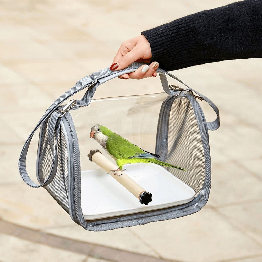 Parrot Bird Cage Travel Carrier Bag for Small Pets, Portable Outdoor Carrier for Birds, Hamsters, Lizards