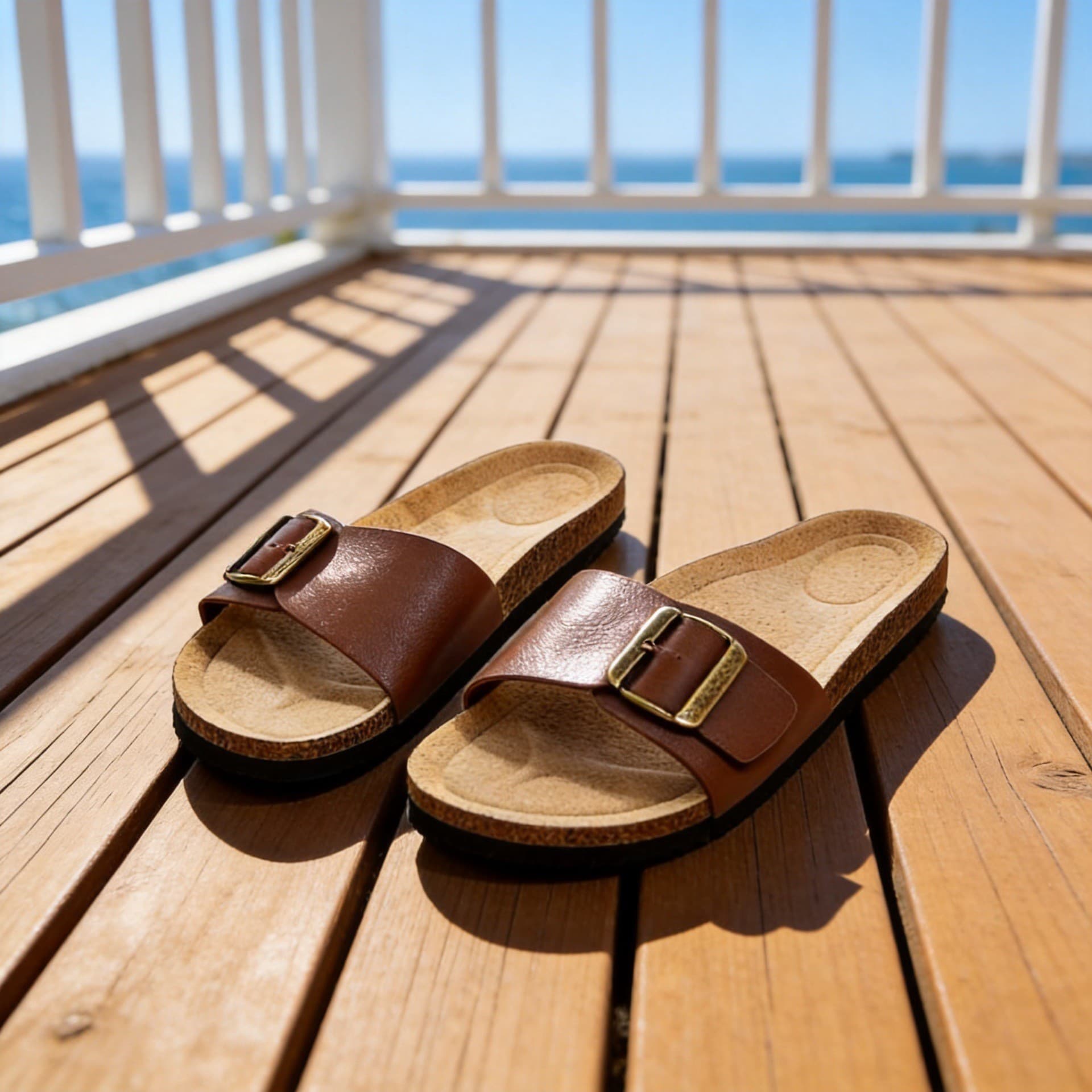 2026 Summer New Cool Slippers Women's One-Strap Slippers Belt Buckle Soft Birkenstock Anti-Slip Beach Slippers Outdoor Wear Women