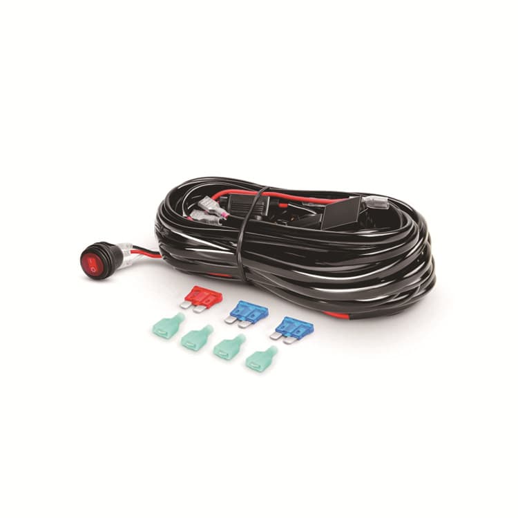 LED Strip Wiring Harness Kit 16AWG 12V Switch Waterproof Power Relay Blade Fuse - 2 Leads