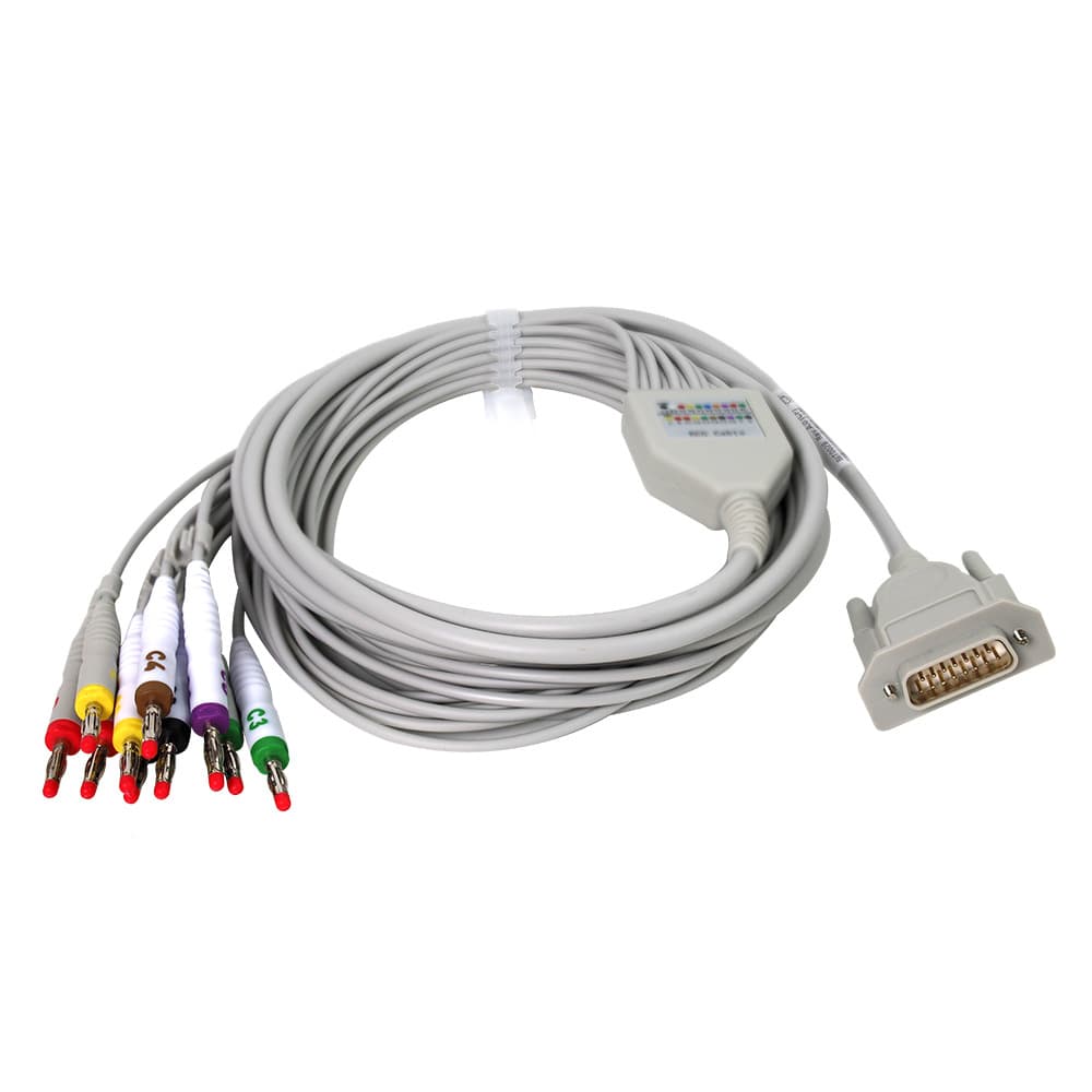 Kangtai Custom ECG Lead Wire 18-Lead Banana Plug Cable Electrode Connector ECG Machine Lead Wire
