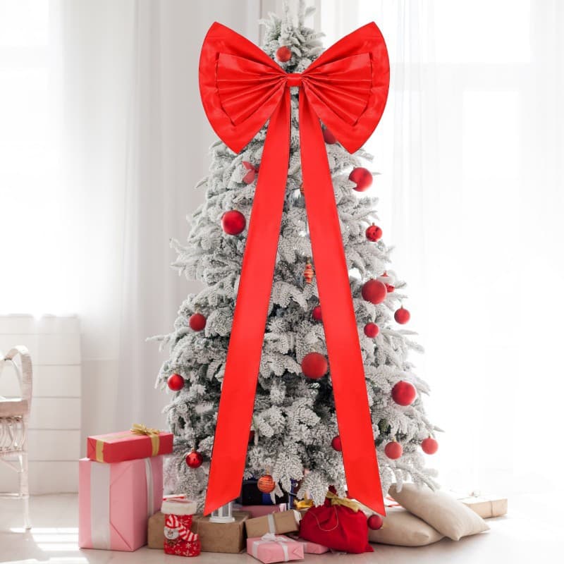 Cross-border new bowknot Christmas tree decoration atmosphere ribbon
