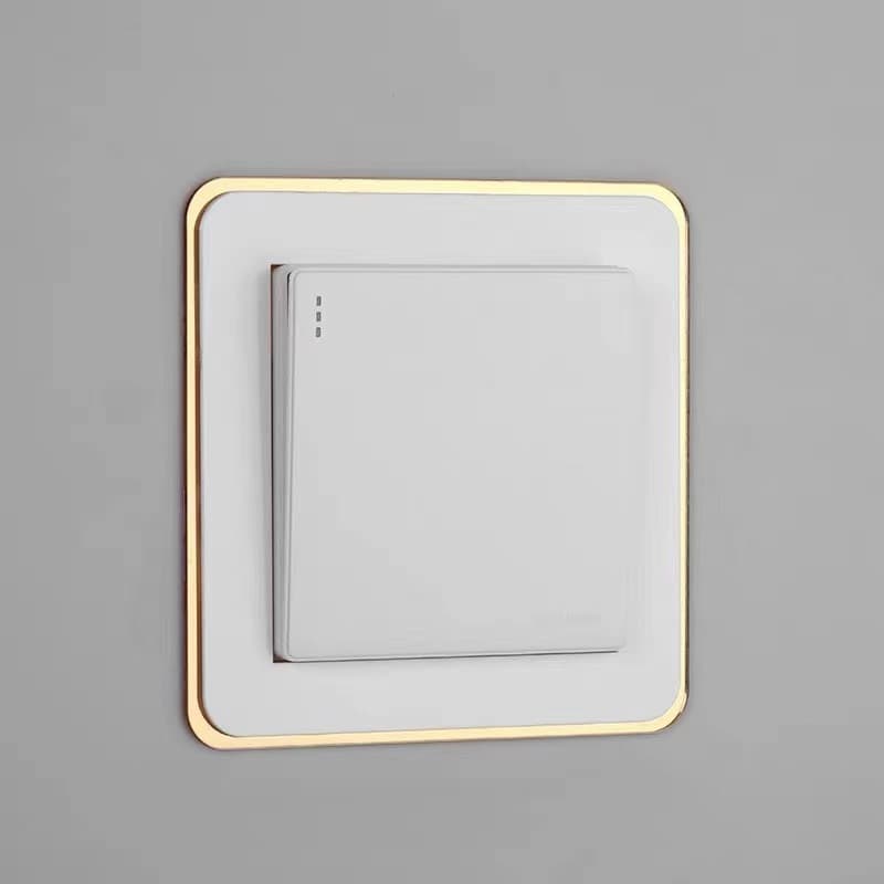 Cross-border luxury style switch sticker protective cover for living room, adhesive-free waterproof household outlet, minimalist outlet decoration