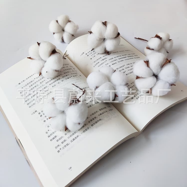 Five-Petal Cotton Heads Plump Cotton Bouquet DIY Materials Home Decor Photo Prop Floral Arrangement