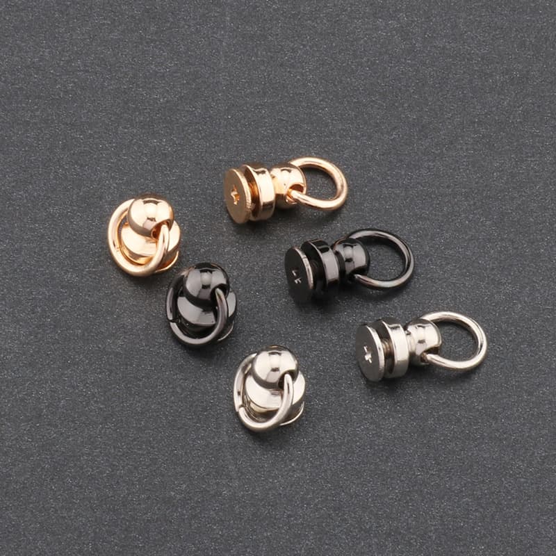 Lipstick makeup bag punching accessories, nipple studs, monk head, bag DIY modification screws, D-ring, D-buckle metal tools