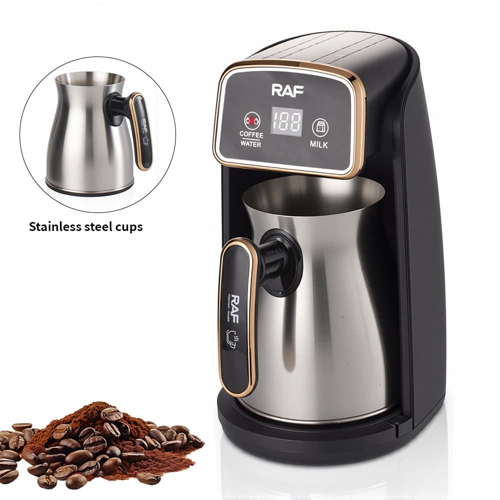 Cross-border Export Electric Coffee Maker Stainless Steel Cup Turkish Coffee Pot Coffee Tea Maker Milk Warmer