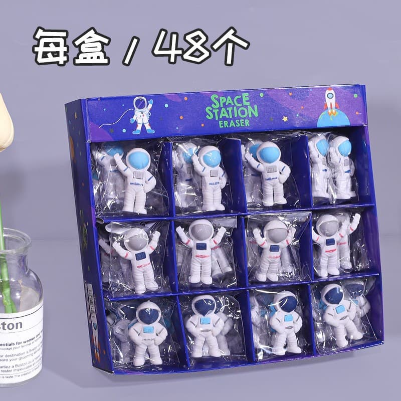 Cartoon astronaut eraser, smudge-free astronaut eraser, elementary school student stationery reward, kindergarten gift