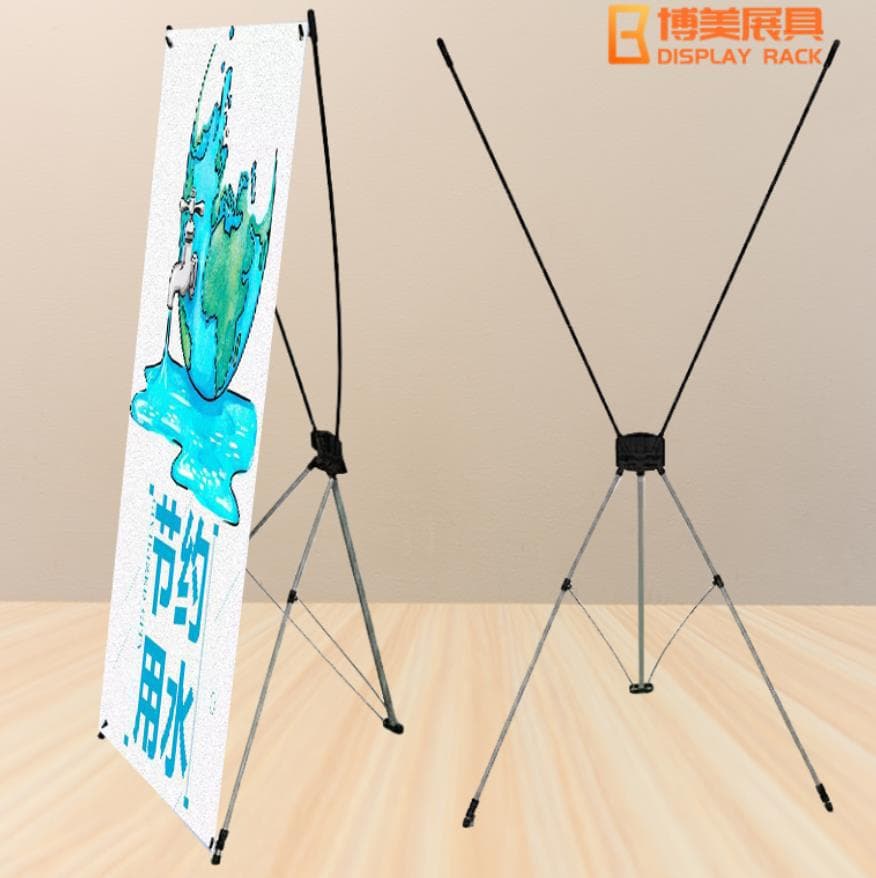 Factory wholesale Korean-style X-banner indoor event advertising display stand, vertical PVC poster, 60*160cm, 80*180cm