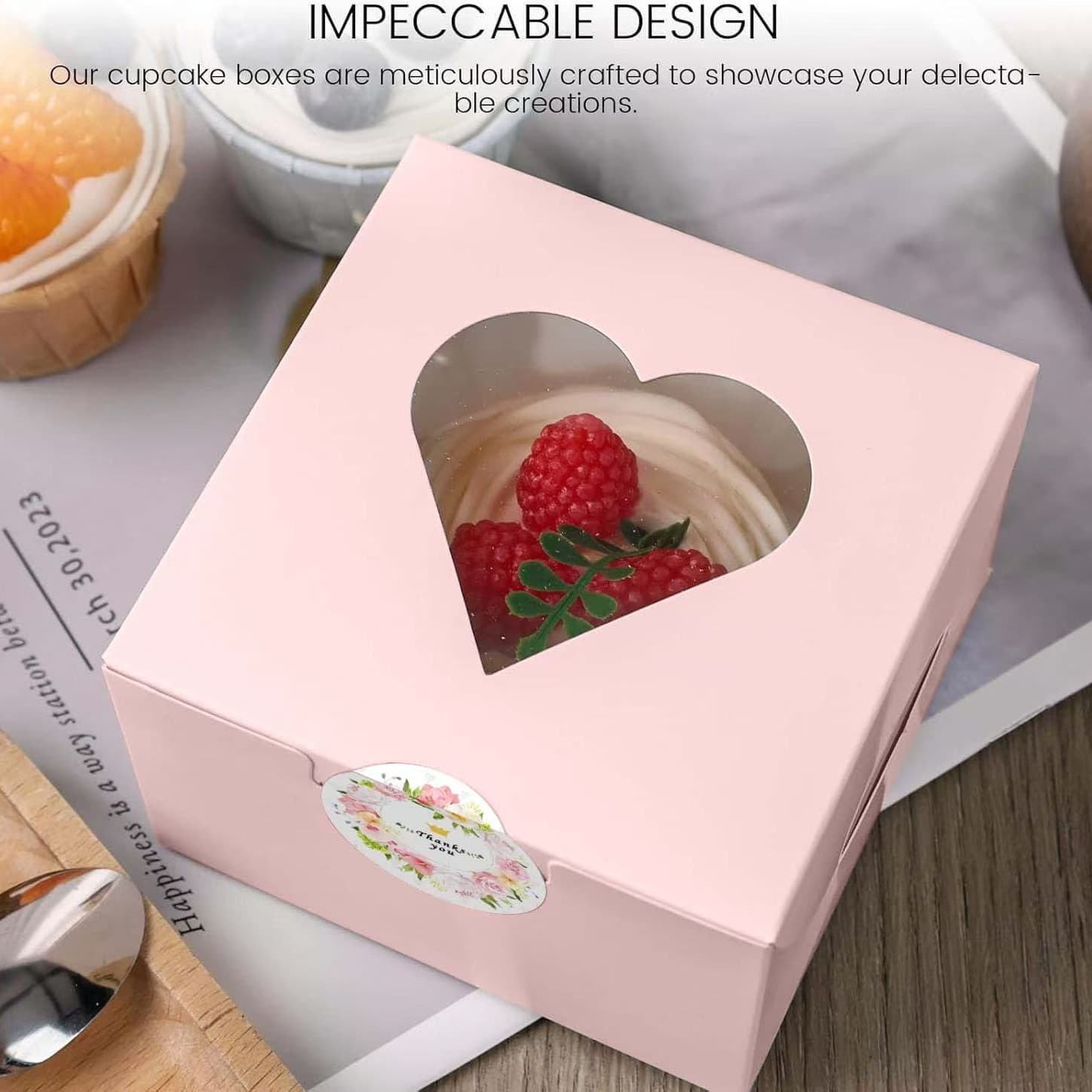Hot-selling kraft paper color heart-shaped hollow cake box, ready-made wholesale baking packaging box, special packaging for cake shop
