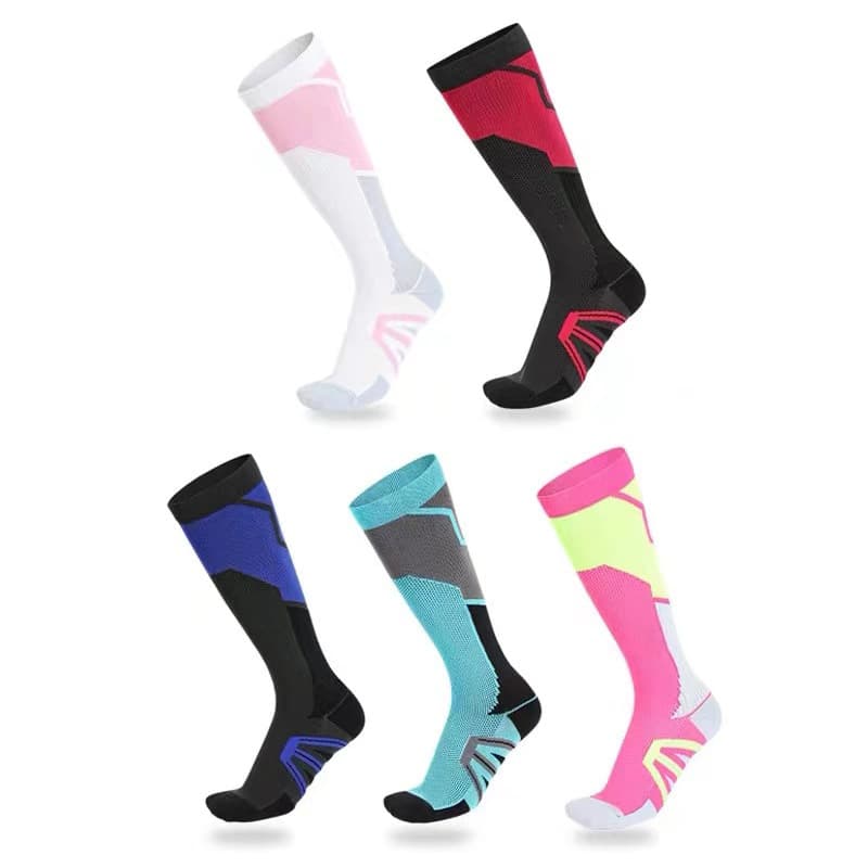 Nylon Men's and Women's Moisture-Wicking Compression Socks Elastic Cycling Socks Long Tube Bagged Trendy Personalized Stockings