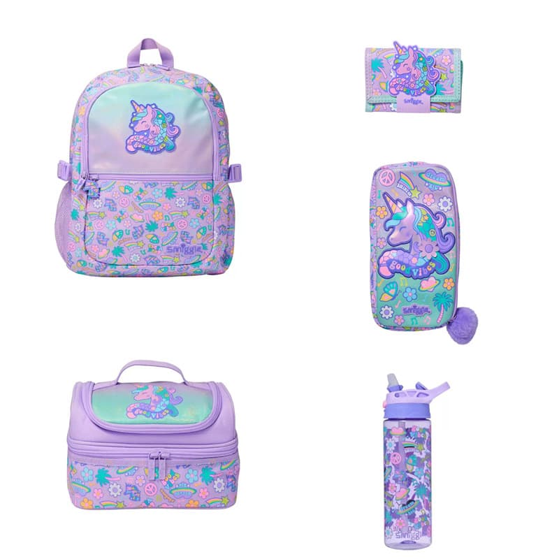 Australian smiglge schoolbag children's large-capacity backpack cartoon unicorn primary school student backpack meal bag pencil bag