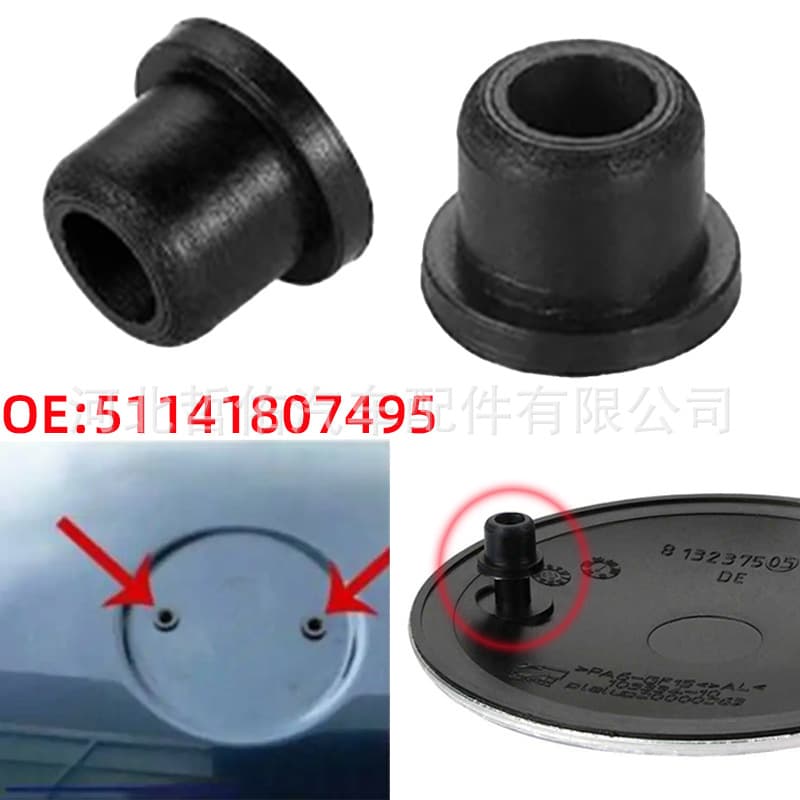 51141807495 Compatible with BMW 3 5 7 Series E32 E46 E53 E60 Hood Front Emblem Seal Gasket