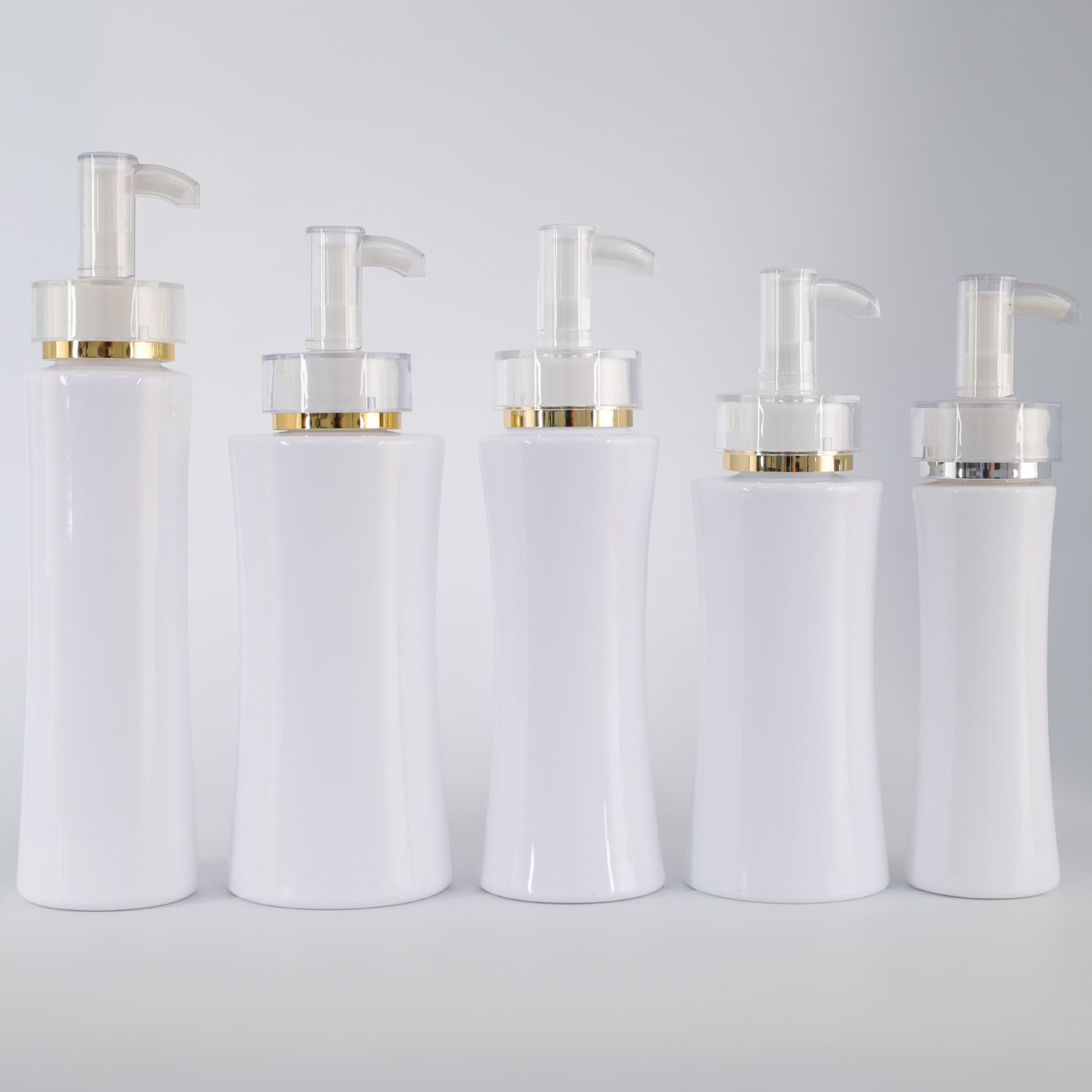 Guangzhou Factory Direct Supply PET Waist-Trim Bottle Small Waist Lotion Bottle Shampoo Body Wash Refillable Empty Bottle