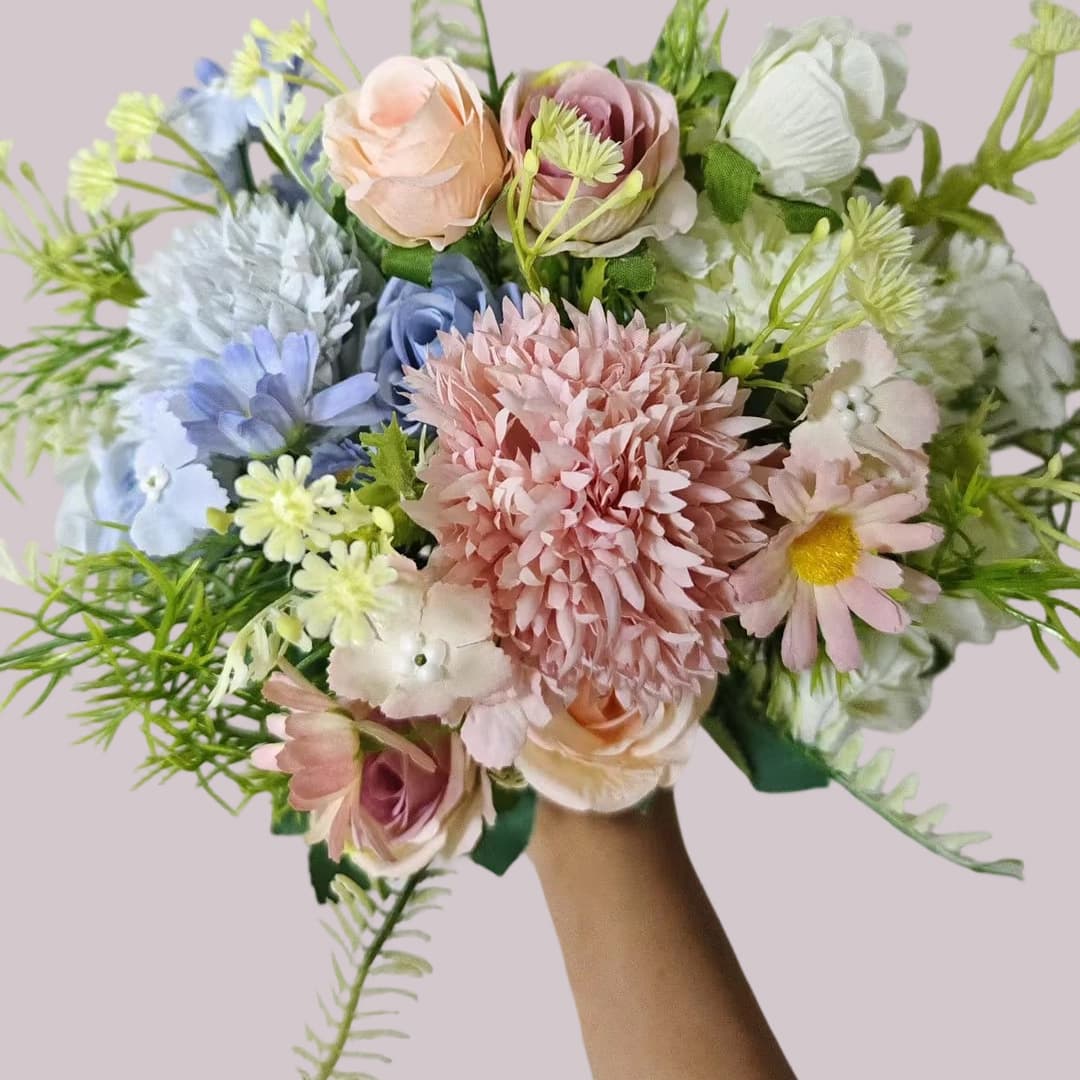 Artificial Flower 5-Head Latin Rose Fake Flower Landscaping Decoration Wedding Floral Material Rose Wedding Fake Flower Floral Art Wholesale