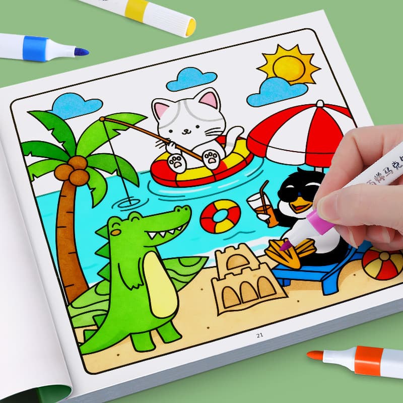 Cross-border children's crayon coloring book for 2-3-6 year olds, coloring book for kindergarten children.