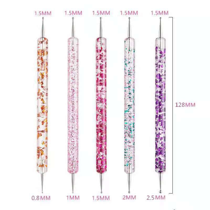 Factory Direct Nail Art Pen Set Dual-Ended Rhinestone Pick Up Pen Acrylic Pen Dual-Purpose Dotting Needle Bead Pen Brush