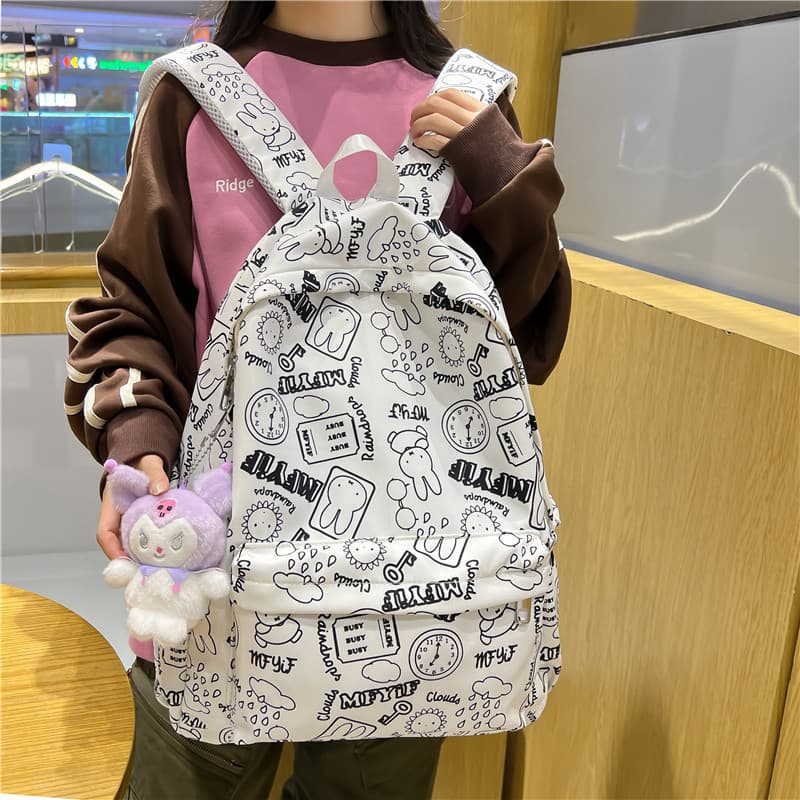 Korean-style cute and fresh large-capacity backpack for middle school, high school, and college girls