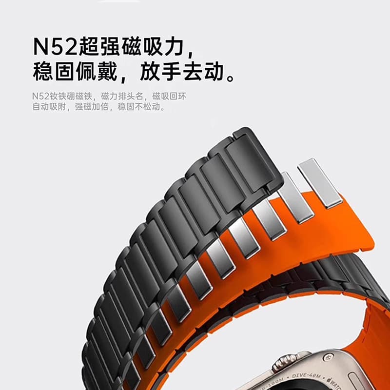 Compatible with Huawei Fit 5 Strap Magnetic Silicone Two-Tone Workwear Huawei Watch Fit 3 Strap Fit 4 Pro