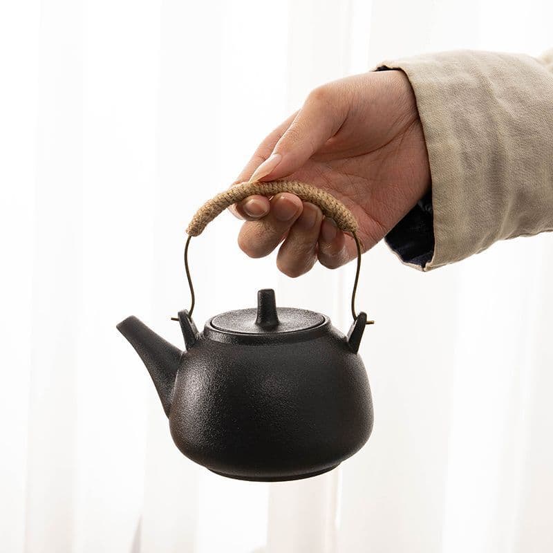 Tea stove, rustic pottery, antique style, ceramic teapot, household electric water heater, tea brewing set, Kung Fu tea set, tea charcoal.