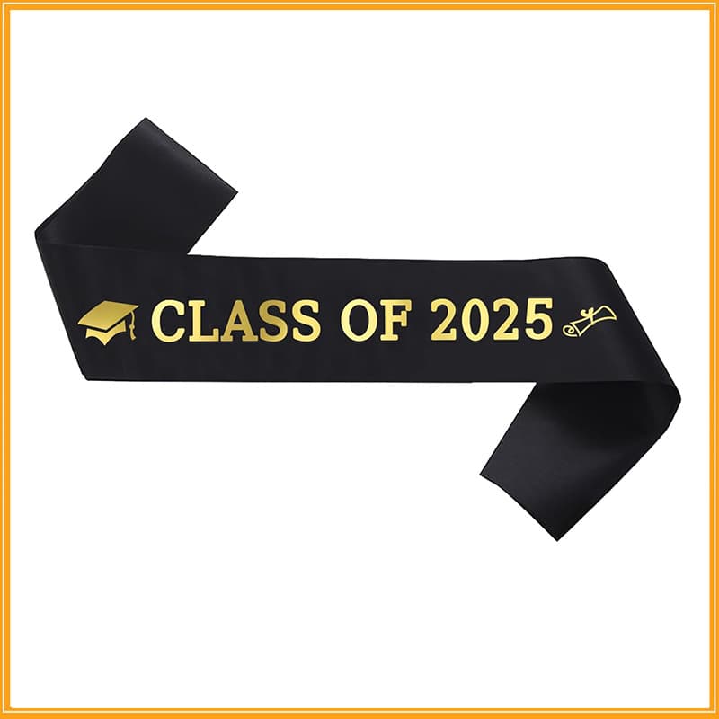 Cross-border Supply CLASS OF Graduation Ceremony Sash Hot Stamping Doctoral Master's Degree School Ceremony Ribbon