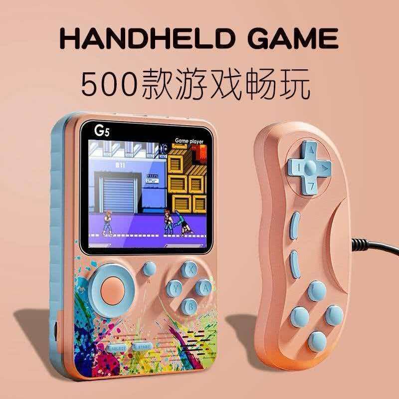 Retro SUP Dual-Player G5 Handheld Game Console, HD Large Screen, Long Battery Life, Macaron Style