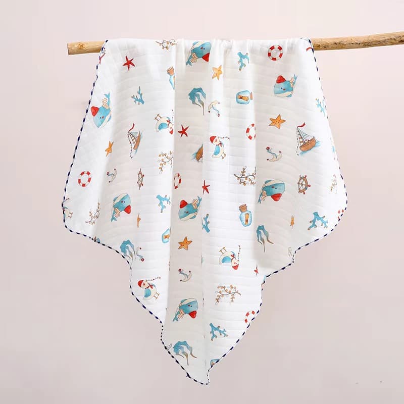 Class A Anti-Startle Baby Swaddle, Pure Cotton Wrap, Newborn Soothing Swaddle Blanket, Thickened Warm Knitted Swaddle
