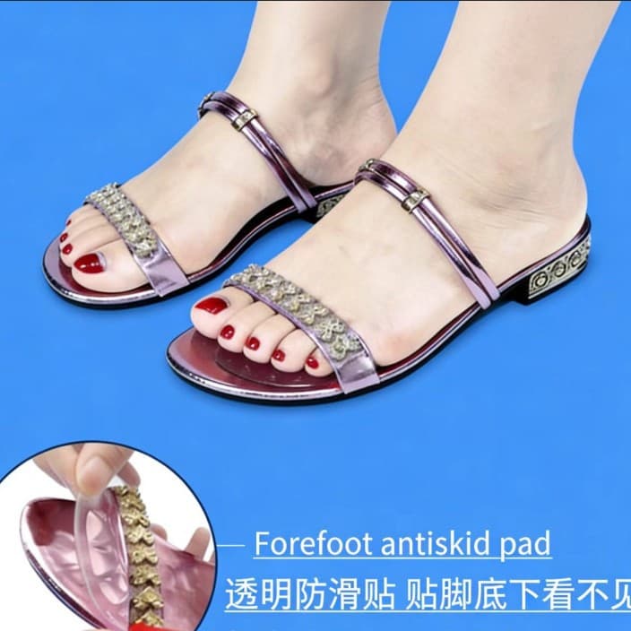 New Forefoot Cushion Pea Anti-Slip Pad Silicone Shock-Absorbing Soft Massage Forefoot Pad for High Heels Sandals Half Size Insole