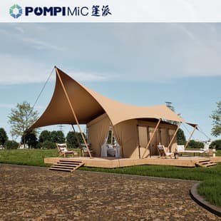 Pengpai Camping Light Luxury Wooden Cabin Tent, Waterproof, Anti-Corrosion, Farm Camp Cultural Tourism Rural Accommodation B&B Tent
