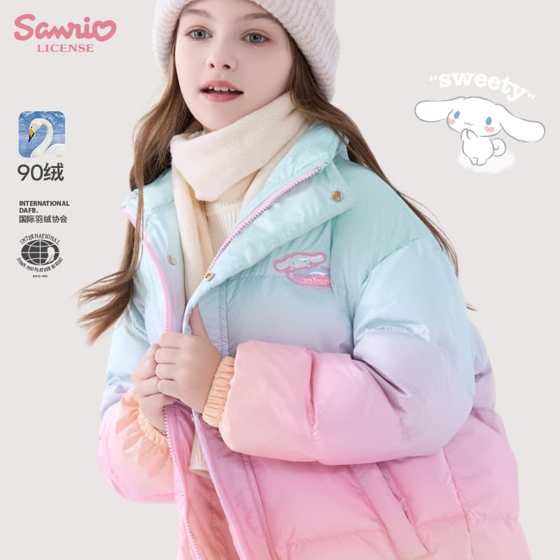 Girls' down jacket, children's winter clothing, new thickened bread jacket, medium and large children's duck down warm ski clothing, winter children's clothing