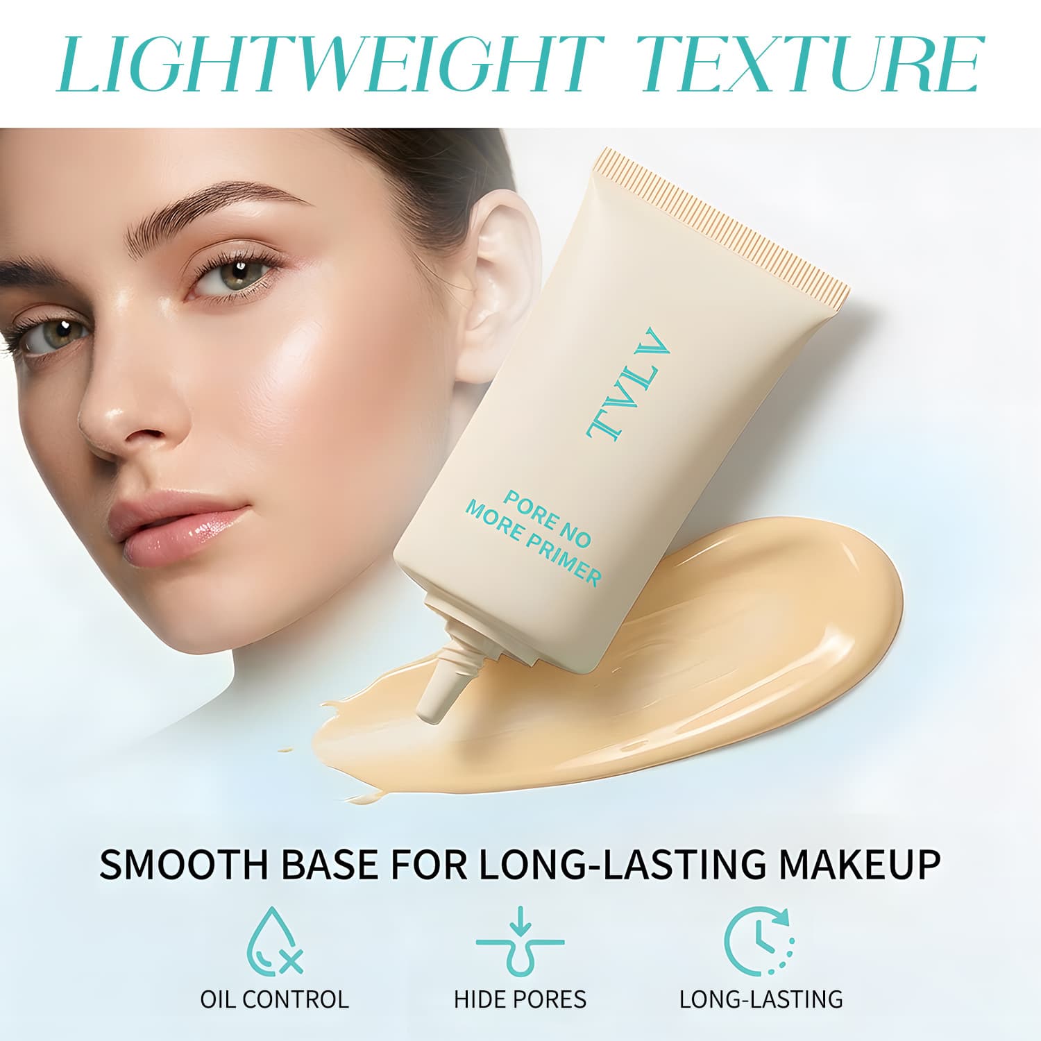 Cross-border foreign trade cosmetics TVLV concealer makeup primer is light and docile, natural, clear and long-lasting, not easy to stick to powder makeup primer