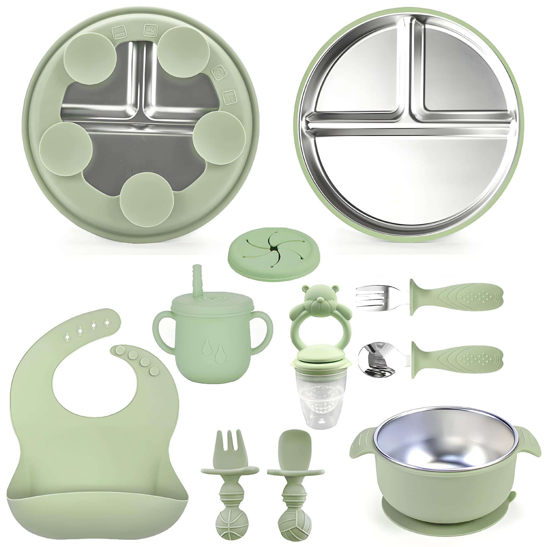Baby food bowl for babies, constant temperature water-filled insulated bowl for babies, full set of tableware manufacturer