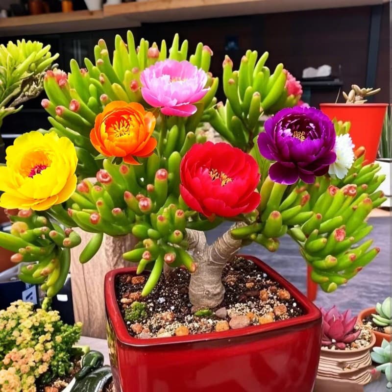 Large, old, succulent plant that attracts wealth, easy to care for, suitable for balconies, multi-headed, and radiation-resistant.