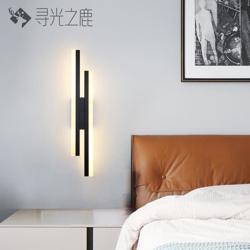 Trendy Modern Minimalist LED Wall Light for Bedroom, Headboard, Long Strip Wall Lamp