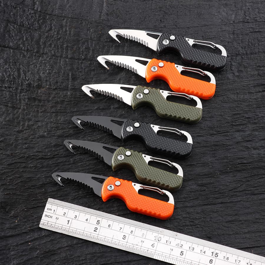 Outdoor Portable Multi-functional Small Folding Knife Letter Opener Sawtooth Survival Tool Compact Durable Hardware Tool