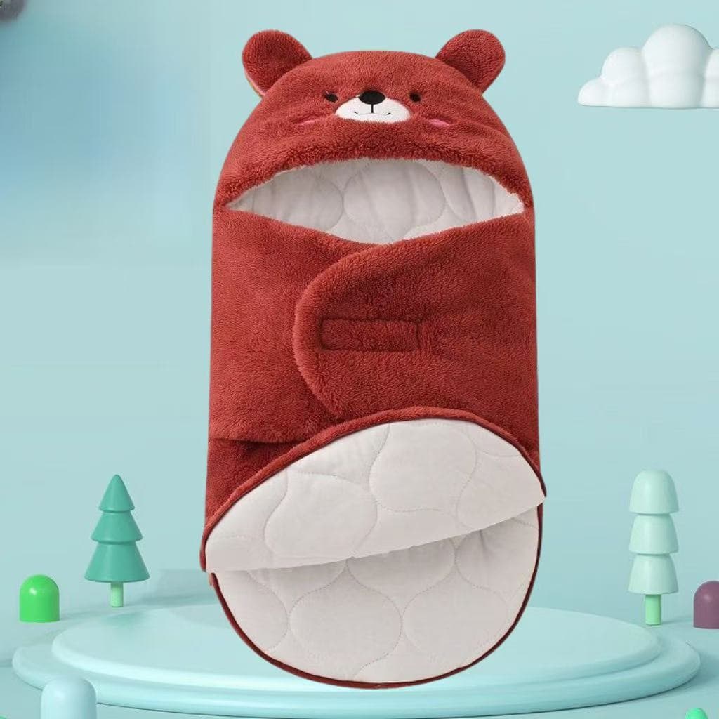Baby Swaddle Blanket Autumn Winter Thickened Newborn Wrap Sleeping Bag Swaddle Cartoon Newborn Baby Delivery Room Receiving Blanket