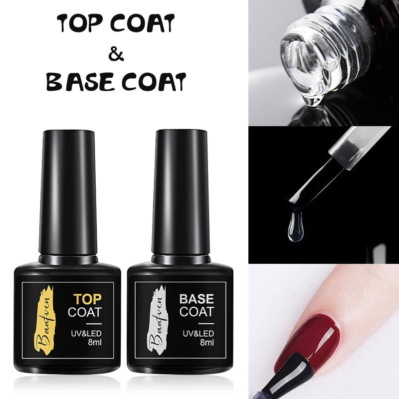 Reinforced Base Gel Glossy Top Coat UV Nail Gel Removable Nail Polish Functional Gel