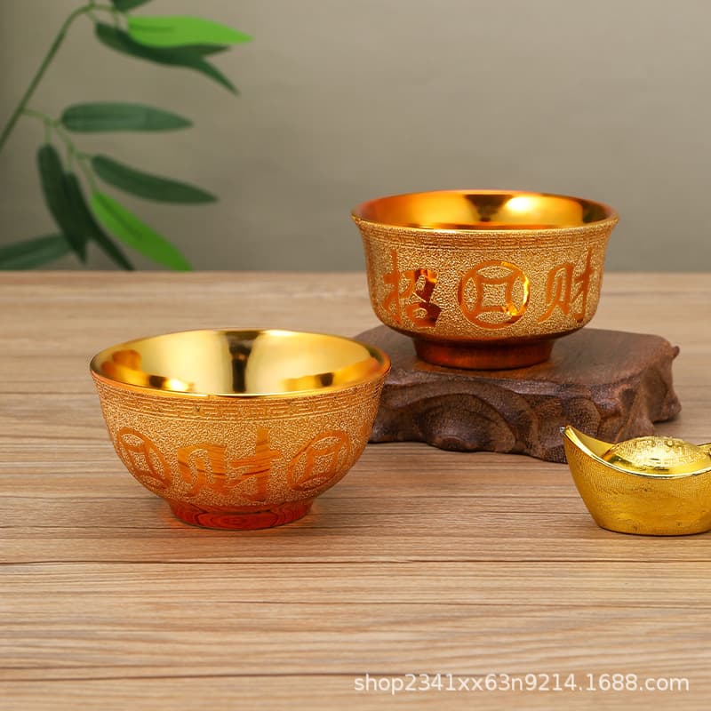 Ceramic Lotus Offering Bowl, Water Bowl, Seven Offering Vegetarian Dish Bowl, Eight Offering Water Bowl for Buddha, Buddhist Hall Tribute Bowl