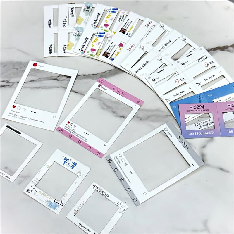 135/Instant Camera/Ins Style Film Holder for Positive and Negative Film, Paper Film Holder with Adhesive Backing, Slide Empty Holder, Paper Type