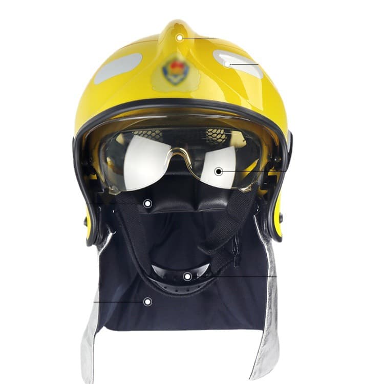 Dongan F1 fire certified helmet full face helmet with double protective lenses rescue yellow helmet firefighter flame retardant helmet