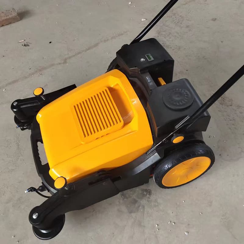 Hand-push spray vacuum sweeper, industrial workshop factory warehouse commercial sweeper, sanitation cleaning vehicle factory