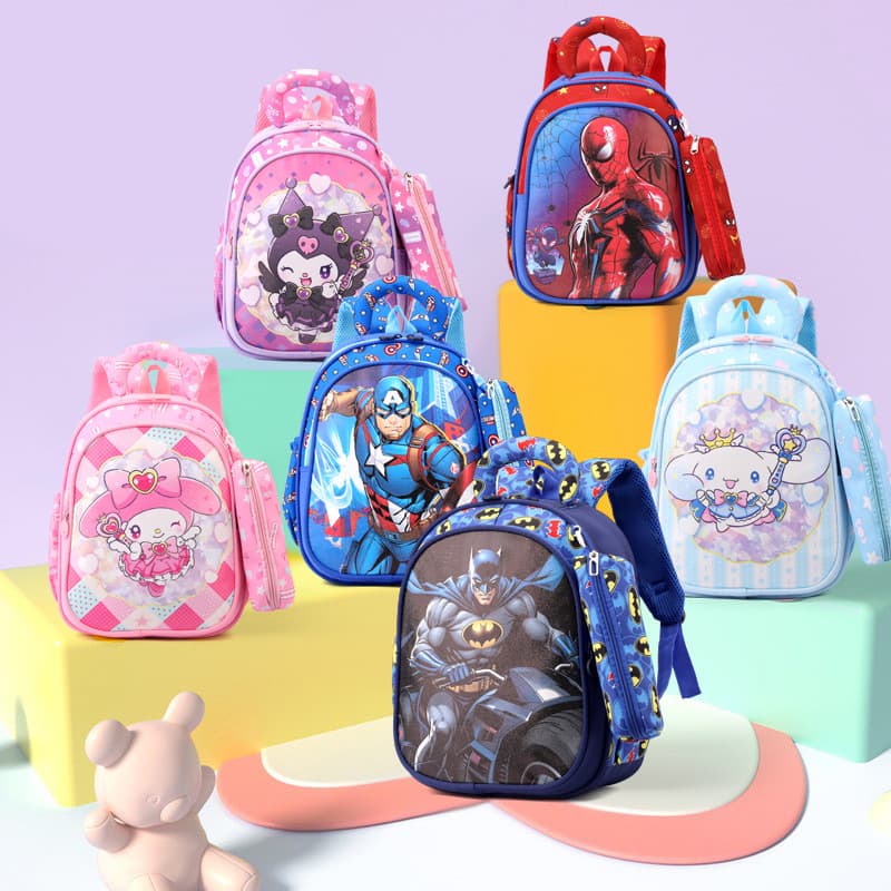 My Melody Kids Backpack Cartoon Cute Toddler Kindergarten Shoulder Bag Lightweight Elementary School Grades 1-2 Backpack