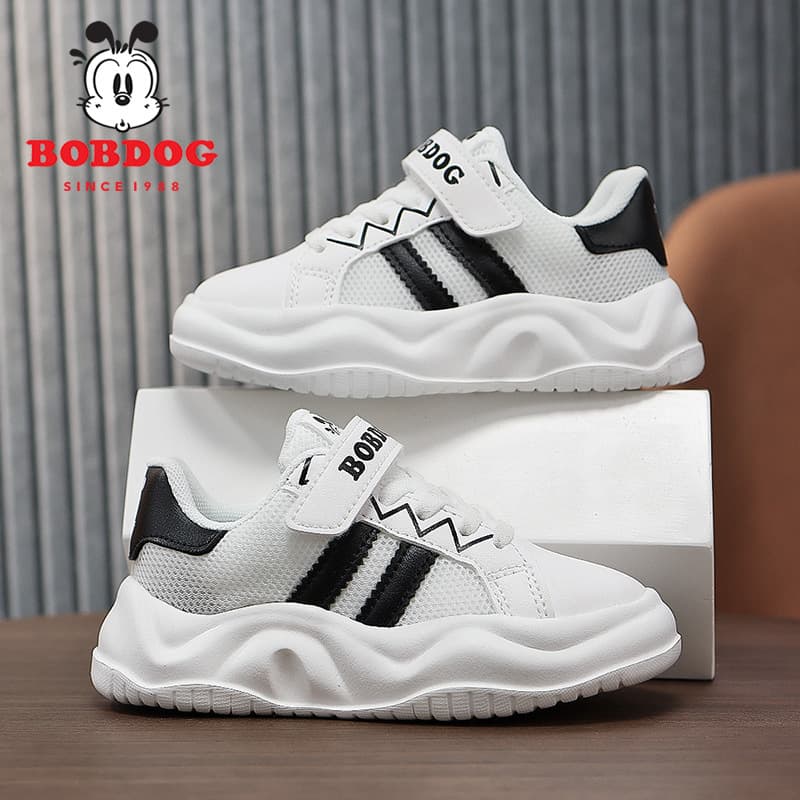Babudu Children's Shoes Boys White Sneakers Kids Canvas Shoes Spring/Autumn Breathable Mesh Girls Shoes