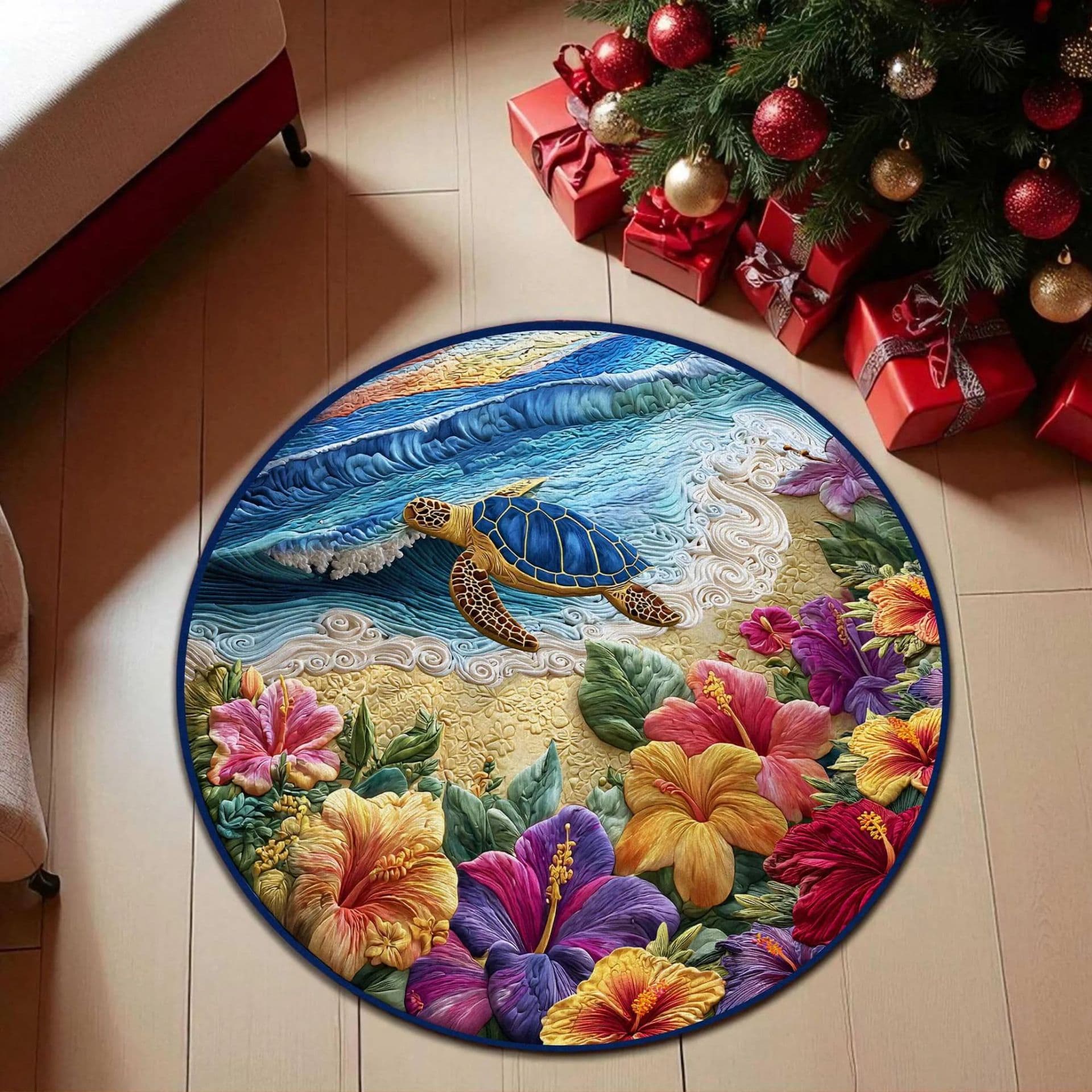Cross-border Amazon Round Carpet Living Room Wear-Resistant Non-Slip Sofa Coffee Table Blanket Bedroom Easy-Care Bedside Blanket Wholesale