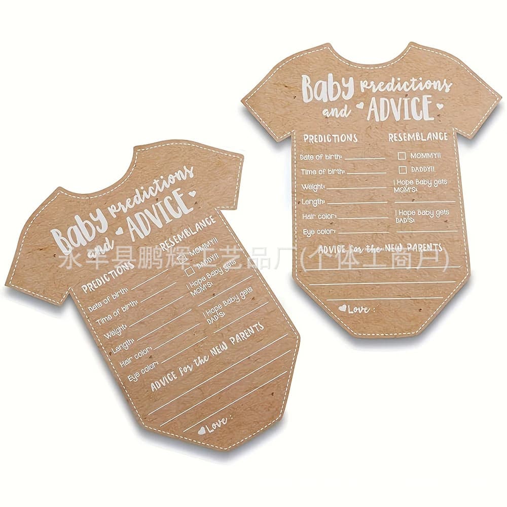 Cross-border Hot Seller Baby Shower Party Kraft Paper Baby Advice Blessing Prediction Cards